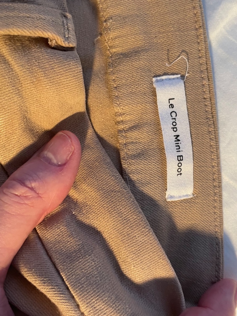 Frame tan colored kick flare cropped jean, size 28 - Picture 7 of 11